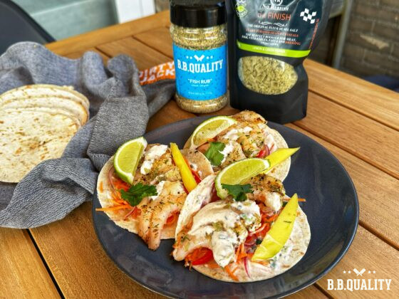 Taco's met garnalenspies recept | Fish rub | The Finish | Kenneth | BBQuality