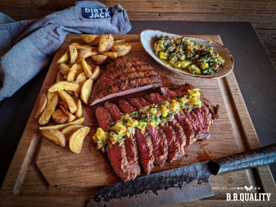 BBQ bavette recept met mango chimichurri | vinkenlap | BBQuality steak rub | Ronald Rookie | BBQuality