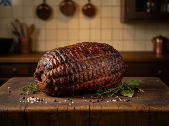 Wildzwijn rollade bereid